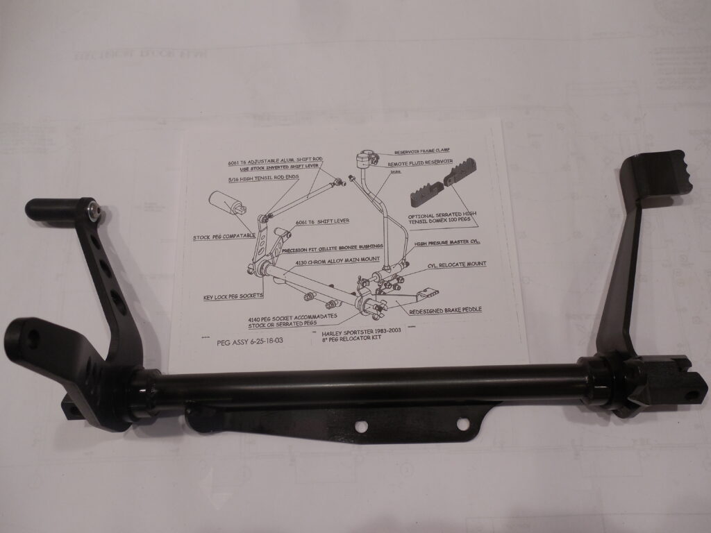 HARLEY SPORTSTER 19832003 8'' PEG RELOCATION KIT KE Motor Sports